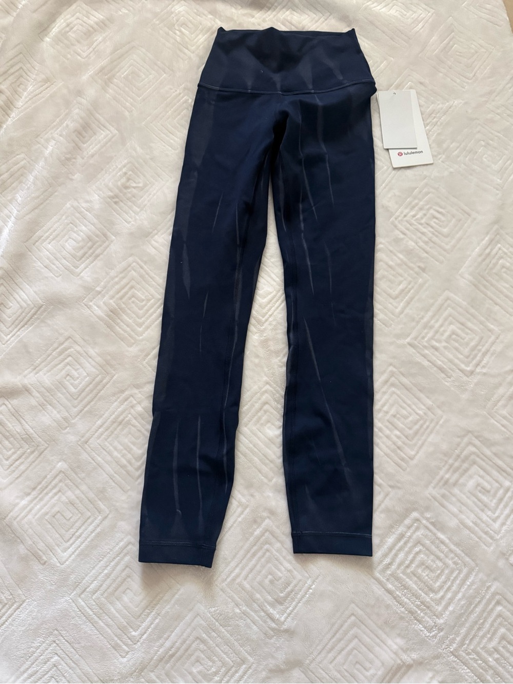 lululemon Wunder Under leggings-navy blue marble - Picture 3 of 3